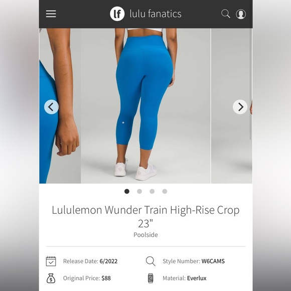 Lululemon Wunder Train High-Rise Crop 23" - Picture 4 of 4